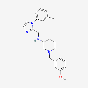 1-(3-methoxybenzyl)-N-{[1-(3-methylphenyl)-1H-imidazol-2-yl]methyl}-3-piperidinamine