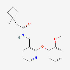 molecular formula C20H22N2O3 B5961843 N-{[2-(2-methoxyphenoxy)-3-pyridinyl]methyl}spiro[2.3]hexane-1-carboxamide 