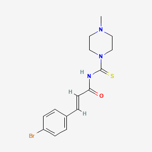 3-(4-bromophenyl)-N-[(4-methyl-1-piperazinyl)carbonothioyl]acrylamide