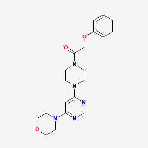 molecular formula C20H25N5O3 B5961877 4-{6-[4-(phenoxyacetyl)-1-piperazinyl]-4-pyrimidinyl}morpholine 