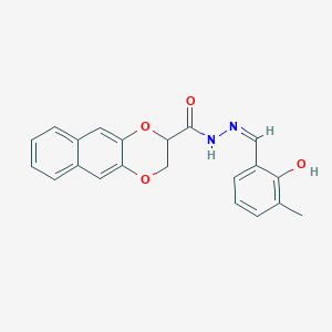 molecular formula C21H18N2O4 B5961894 N'-(2-hydroxy-3-methylbenzylidene)-2,3-dihydronaphtho[2,3-b][1,4]dioxine-2-carbohydrazide 