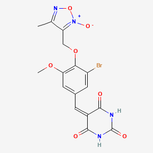 5-{3-bromo-5-methoxy-4-[(4-methyl-2-oxido-1,2,5-oxadiazol-3-yl)methoxy]benzylidene}-2,4,6(1H,3H,5H)-pyrimidinetrione