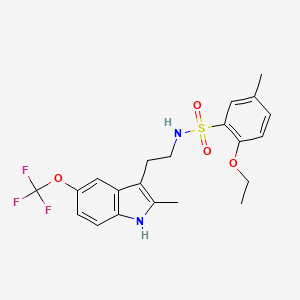 2-ethoxy-5-methyl-N-{2-[2-methyl-5-(trifluoromethoxy)-1H-indol-3-yl]ethyl}benzenesulfonamide