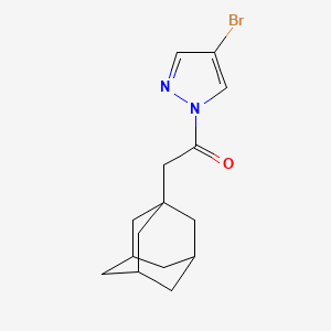 molecular formula C15H19BrN2O B5961921 1-(1-adamantylacetyl)-4-bromo-1H-pyrazole 