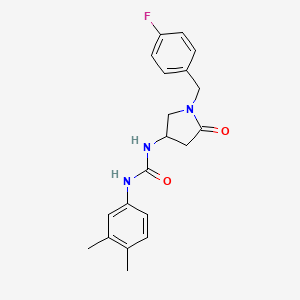 N-(3,4-dimethylphenyl)-N'-[1-(4-fluorobenzyl)-5-oxo-3-pyrrolidinyl]urea