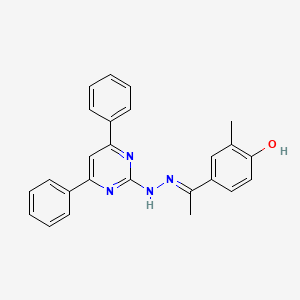 1-(4-hydroxy-3-methylphenyl)ethanone (4,6-diphenyl-2-pyrimidinyl)hydrazone