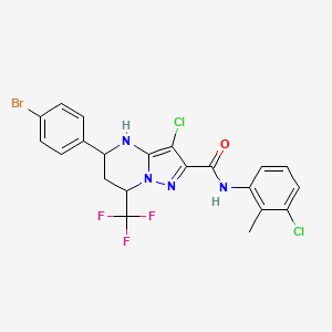 5-(4-bromophenyl)-3-chloro-N-(3-chloro-2-methylphenyl)-7-(trifluoromethyl)-4,5,6,7-tetrahydropyrazolo[1,5-a]pyrimidine-2-carboxamide