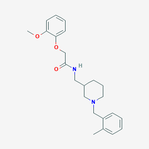 2-(2-methoxyphenoxy)-N-{[1-(2-methylbenzyl)-3-piperidinyl]methyl}acetamide