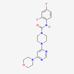 molecular formula C19H22F2N6O2 B5962013 N-(2,4-difluorophenyl)-4-[6-(4-morpholinyl)-4-pyrimidinyl]-1-piperazinecarboxamide 