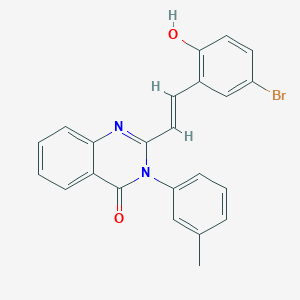 molecular formula C23H17BrN2O2 B5962021 2-[2-(5-bromo-2-hydroxyphenyl)vinyl]-3-(3-methylphenyl)-4(3H)-quinazolinone 