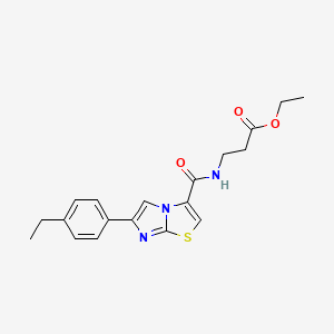 molecular formula C19H21N3O3S B5962034 ethyl N-{[6-(4-ethylphenyl)imidazo[2,1-b][1,3]thiazol-3-yl]carbonyl}-beta-alaninate 