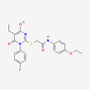 N-(4-ethoxyphenyl)-2-{[5-ethyl-1-(4-fluorophenyl)-4-hydroxy-6-oxo-1,6-dihydro-2-pyrimidinyl]thio}acetamide