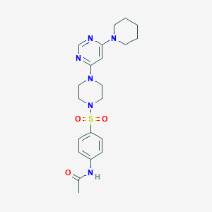 N-[4-({4-[6-(1-piperidinyl)-4-pyrimidinyl]-1-piperazinyl}sulfonyl)phenyl]acetamide