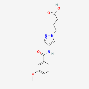 4-{4-[(3-methoxybenzoyl)amino]-1H-pyrazol-1-yl}butanoic acid