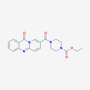 molecular formula C20H20N4O4 B5962100 ethyl 4-[(11-oxo-11H-pyrido[2,1-b]quinazolin-8-yl)carbonyl]-1-piperazinecarboxylate 