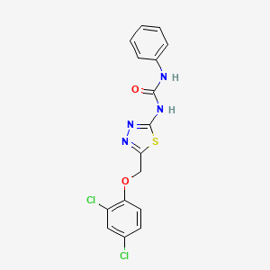 N-{5-[(2,4-dichlorophenoxy)methyl]-1,3,4-thiadiazol-2-yl}-N'-phenylurea