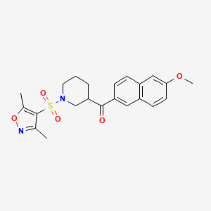 {1-[(3,5-dimethyl-4-isoxazolyl)sulfonyl]-3-piperidinyl}(6-methoxy-2-naphthyl)methanone