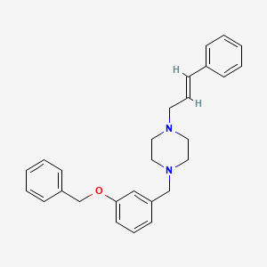 molecular formula C27H30N2O B5962138 1-[3-(benzyloxy)benzyl]-4-(3-phenyl-2-propen-1-yl)piperazine 