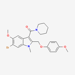 6-bromo-5-methoxy-2-[(4-methoxyphenoxy)methyl]-1-methyl-3-(piperidin-1-ylcarbonyl)-1H-indole