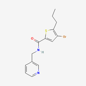 4-bromo-5-propyl-N-(3-pyridinylmethyl)-2-thiophenecarboxamide