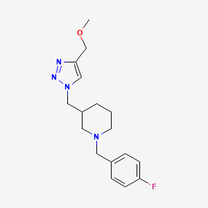 molecular formula C17H23FN4O B5962156 1-(4-fluorobenzyl)-3-{[4-(methoxymethyl)-1H-1,2,3-triazol-1-yl]methyl}piperidine 