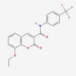 molecular formula C19H14F3NO4 B5962167 8-ethoxy-2-oxo-N-[4-(trifluoromethyl)phenyl]-2H-chromene-3-carboxamide 