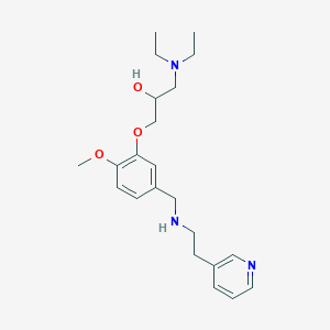 1-(diethylamino)-3-[2-methoxy-5-({[2-(3-pyridinyl)ethyl]amino}methyl)phenoxy]-2-propanol