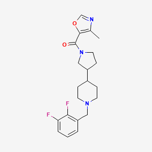 1-(2,3-difluorobenzyl)-4-{1-[(4-methyl-1,3-oxazol-5-yl)carbonyl]-3-pyrrolidinyl}piperidine