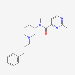 molecular formula C22H30N4O B5962209 N,2,6-trimethyl-N-[1-(3-phenylpropyl)-3-piperidinyl]-4-pyrimidinecarboxamide 