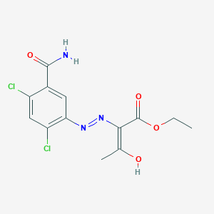 ethyl 2-{[5-(aminocarbonyl)-2,4-dichlorophenyl]hydrazono}-3-oxobutanoate