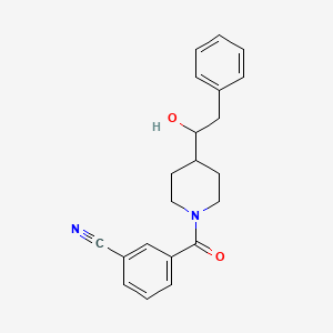 3-{[4-(1-hydroxy-2-phenylethyl)-1-piperidinyl]carbonyl}benzonitrile