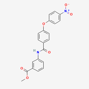 molecular formula C21H16N2O6 B5962243 Methyl 3-({[4-(4-nitrophenoxy)phenyl]carbonyl}amino)benzoate 