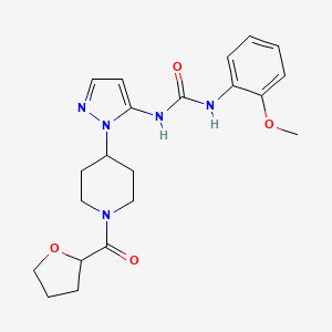 N-(2-methoxyphenyl)-N'-{1-[1-(tetrahydro-2-furanylcarbonyl)-4-piperidinyl]-1H-pyrazol-5-yl}urea