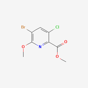 molecular formula C8H7BrClNO3 B596227 5-溴-3-氯-6-甲氧基吡啶甲酸甲酯 CAS No. 1256788-33-6