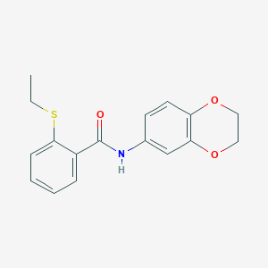 N-(2,3-dihydro-1,4-benzodioxin-6-yl)-2-(ethylsulfanyl)benzamide