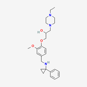 1-(4-ethyl-1-piperazinyl)-3-(2-methoxy-4-{[(1-phenylcyclopropyl)amino]methyl}phenoxy)-2-propanol