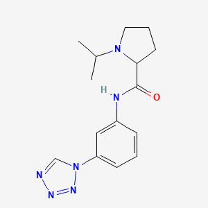 molecular formula C15H20N6O B5962302 1-isopropyl-N-[3-(1H-tetrazol-1-yl)phenyl]prolinamide 