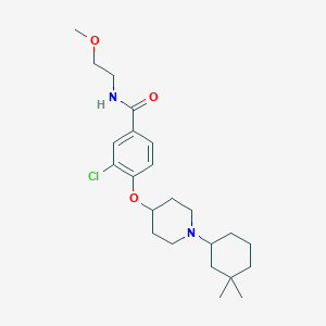 3-chloro-4-{[1-(3,3-dimethylcyclohexyl)-4-piperidinyl]oxy}-N-(2-methoxyethyl)benzamide