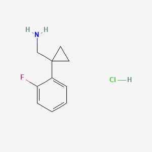 molecular formula C10H13ClFN B596236 (1-(2-氟苯基)环丙基)甲胺盐酸盐 CAS No. 1228878-99-6