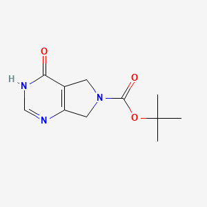 molecular formula C11H15N3O3 B596238 叔丁基 4-氧代-3H,4H,5H,6H,7H-吡咯并[3,4-d]嘧啶-6-羧酸酯 CAS No. 1229455-14-4