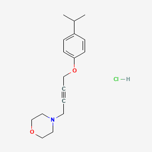 molecular formula C17H24ClNO2 B5962391 4-[4-(4-isopropylphenoxy)but-2-yn-1-yl]morpholine hydrochloride 