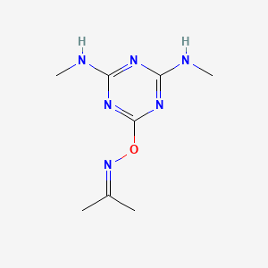 molecular formula C8H14N6O B5962399 acetone O-[4,6-bis(methylamino)-1,3,5-triazin-2-yl]oxime 