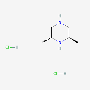molecular formula C6H16Cl2N2 B596240 (2R,6R)-2,6-二甲基哌嗪二盐酸盐 CAS No. 162240-93-9