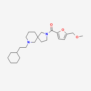 molecular formula C23H36N2O3 B5962408 7-(2-cyclohexylethyl)-2-[5-(methoxymethyl)-2-furoyl]-2,7-diazaspiro[4.5]decane 