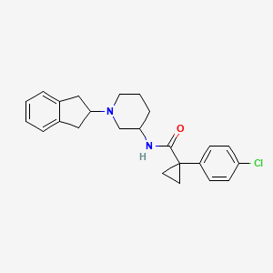 molecular formula C24H27ClN2O B5962436 1-(4-chlorophenyl)-N-[1-(2,3-dihydro-1H-inden-2-yl)-3-piperidinyl]cyclopropanecarboxamide 