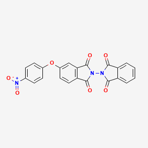 molecular formula C22H11N3O7 B5962461 5-(4-nitrophenoxy)-2,2'-biisoindole-1,1',3,3'-tetrone 