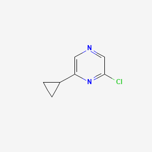 molecular formula C7H7ClN2 B596249 2-氯-6-环丙基吡嗪 CAS No. 1209457-99-7