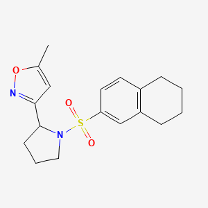 molecular formula C18H22N2O3S B5962491 5-methyl-3-[1-(5,6,7,8-tetrahydro-2-naphthalenylsulfonyl)-2-pyrrolidinyl]isoxazole 