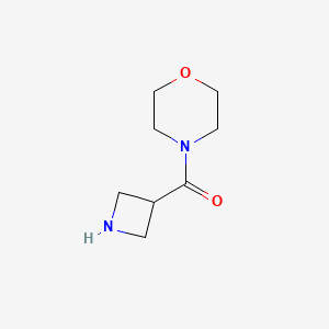 molecular formula C8H14N2O2 B596251 氮杂环丁-3-基(吗啉基)甲酮 CAS No. 1316225-39-4