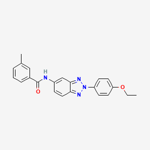 molecular formula C22H20N4O2 B5962523 N-[2-(4-ethoxyphenyl)-2H-1,2,3-benzotriazol-5-yl]-3-methylbenzamide 